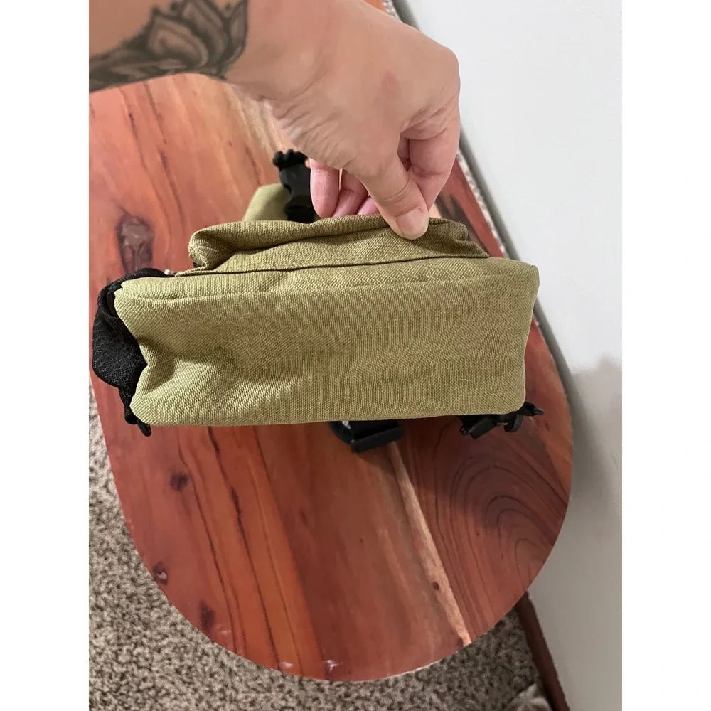 D'yallée Olive Green Sling Bag Crossbody Backpack Canvas Travel Hiking Travel